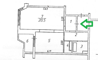 1-комнатная квартира в г. Балашиха