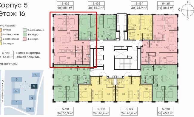 4-комнатная квартира в г. Москва